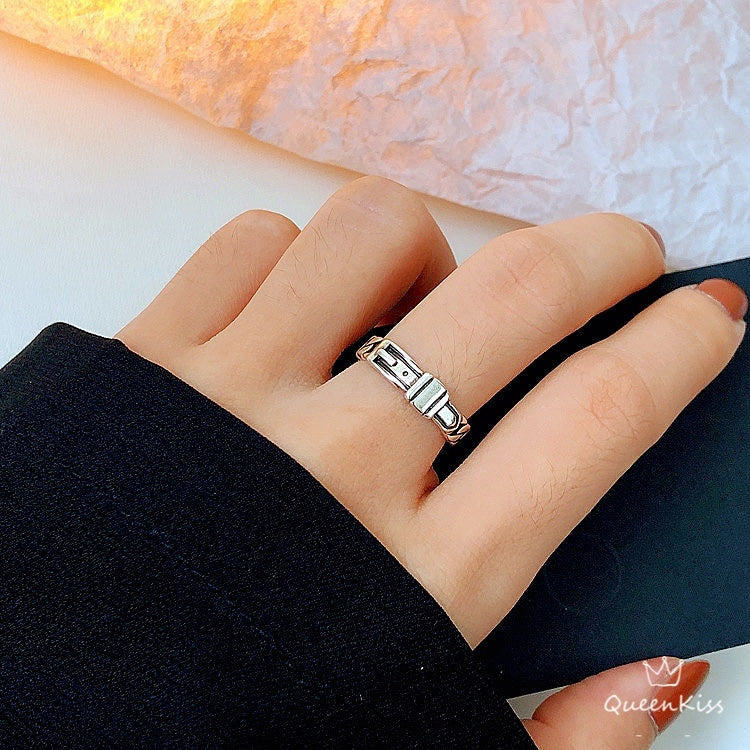 Vintage Quirky Cool Adjustable Silver Ring Belt -- Simply the Best
