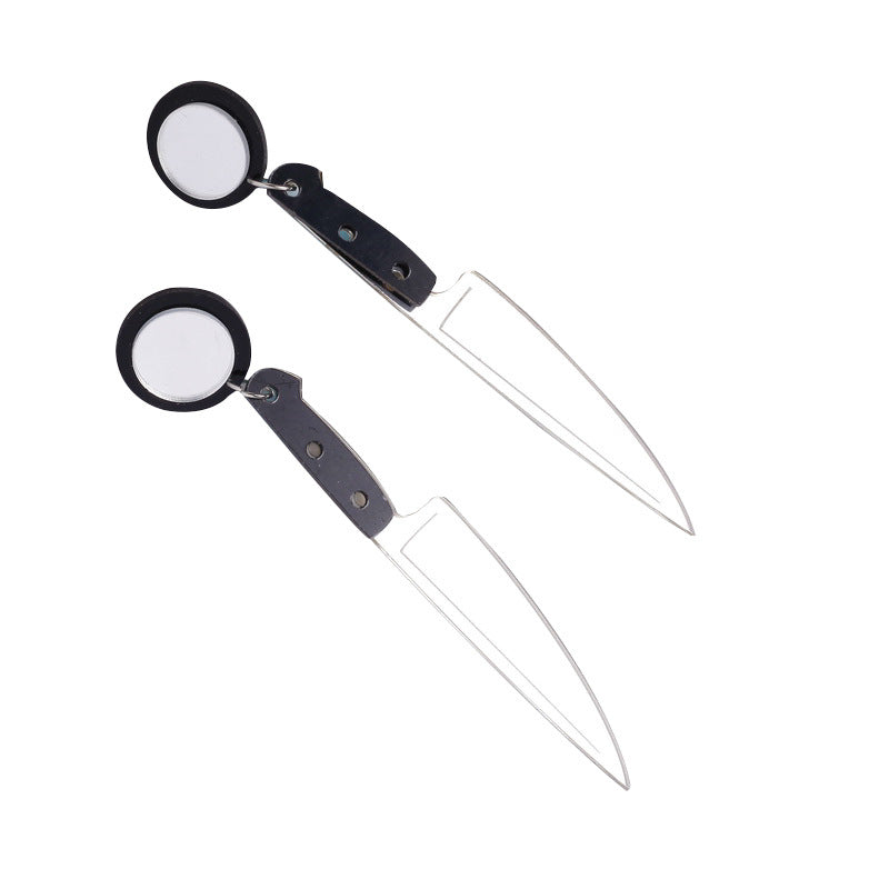 Cute Light Trendy Quirky Shining Knife Earrings Gold and Silver Earrings - Kill You With My Eyes!!