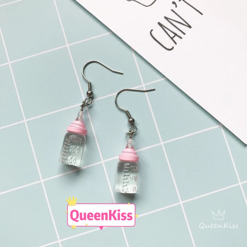 Super Sweet Cute Milk Bottle Baby earrings -- Cutest Things!!