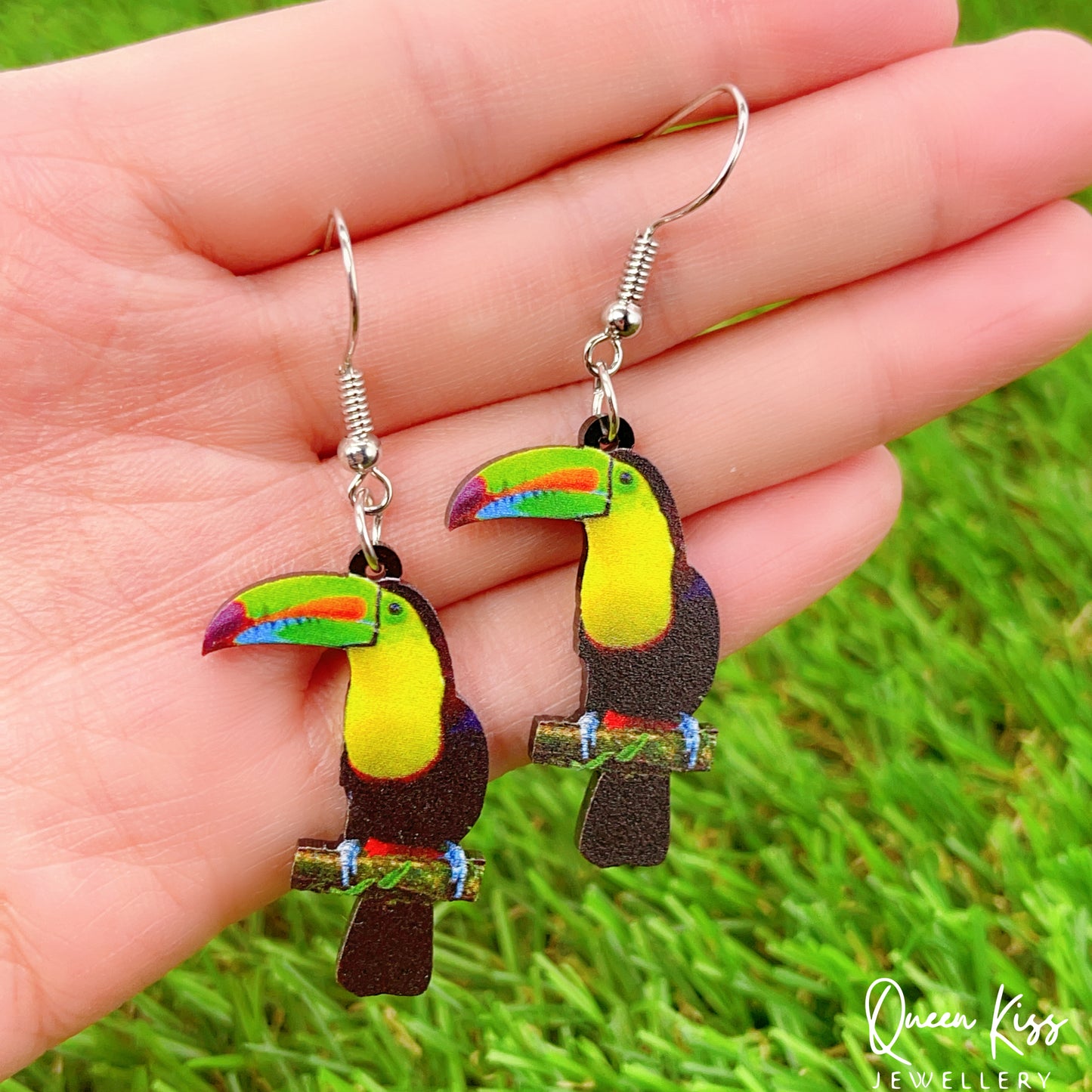 Super Light Acrylic Cute Bird Toucan Toco The Amazon Forest Style Earrings - Paradise!!