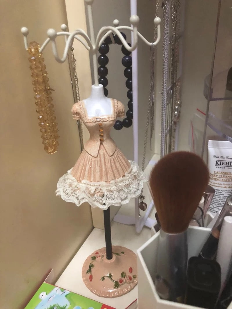 Princess Dress Jewellery Display Holder Mannequin Hanger Necklace Bracelet Ring Earrings Ornamental Stand Home Shop Party Decor-Princess W.