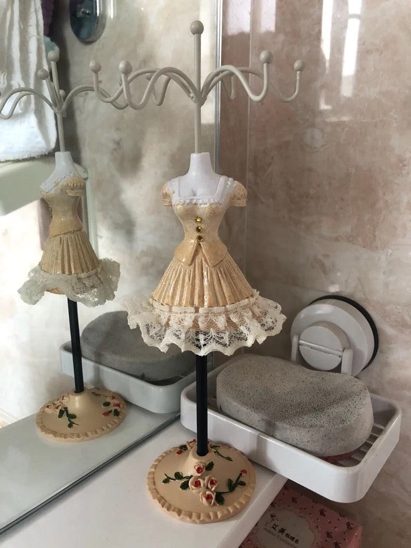 Princess Dress Jewellery Display Holder Mannequin Hanger Necklace Bracelet Ring Earrings Ornamental Stand Home Shop Party Decor-Princess W.