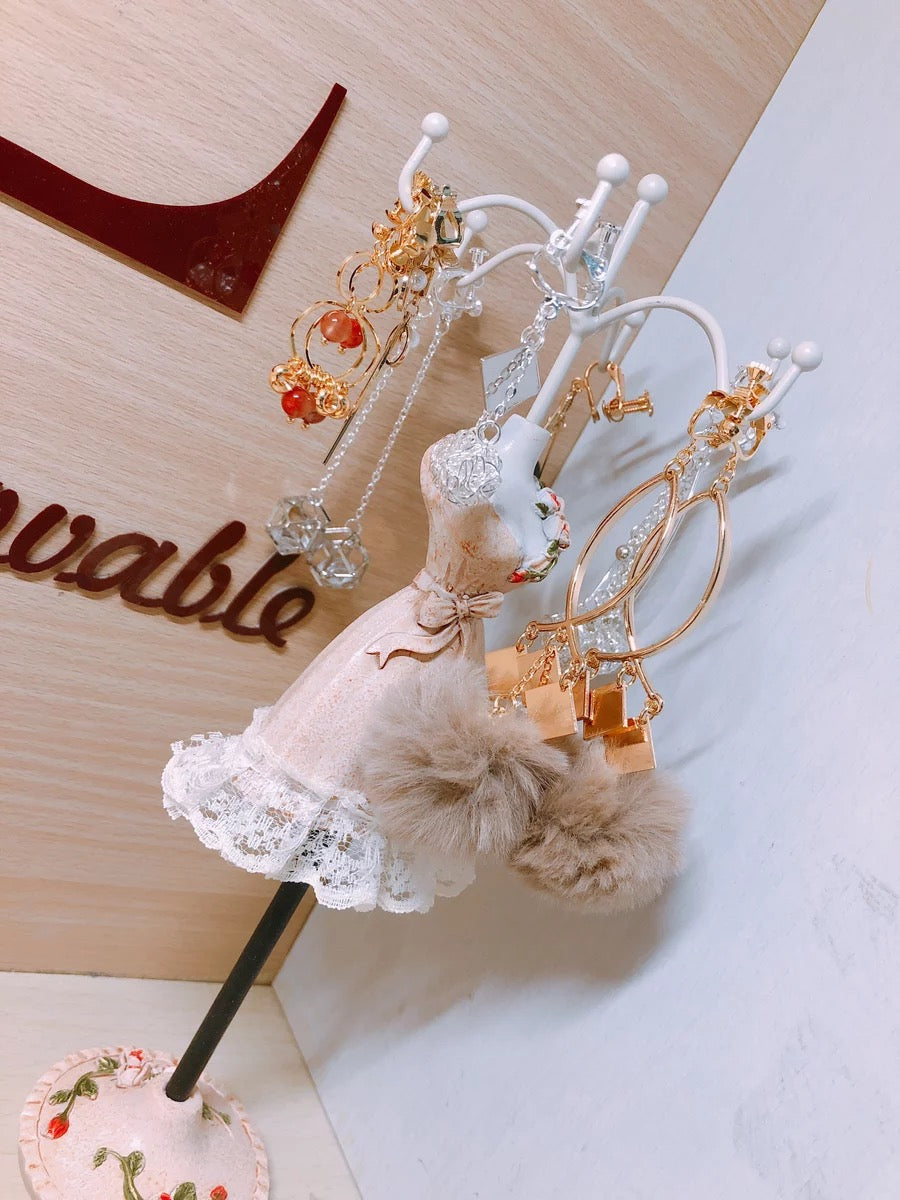 Princess Dress Jewellery Display Holder Mannequin Hanger Necklace Bracelet Ring Earrings Ornamental Stand Home Shop Party Decor-Princess W.