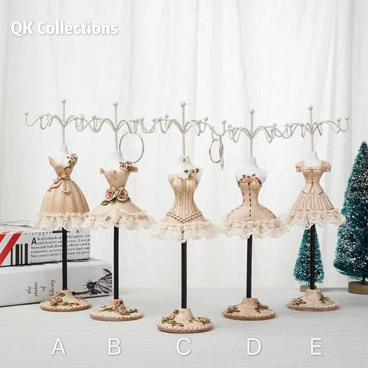 Princess Dress Jewellery Display Holder Mannequin Hanger Necklace Bracelet Ring Earrings Ornamental Stand Home Shop Party Decor-Princess W.