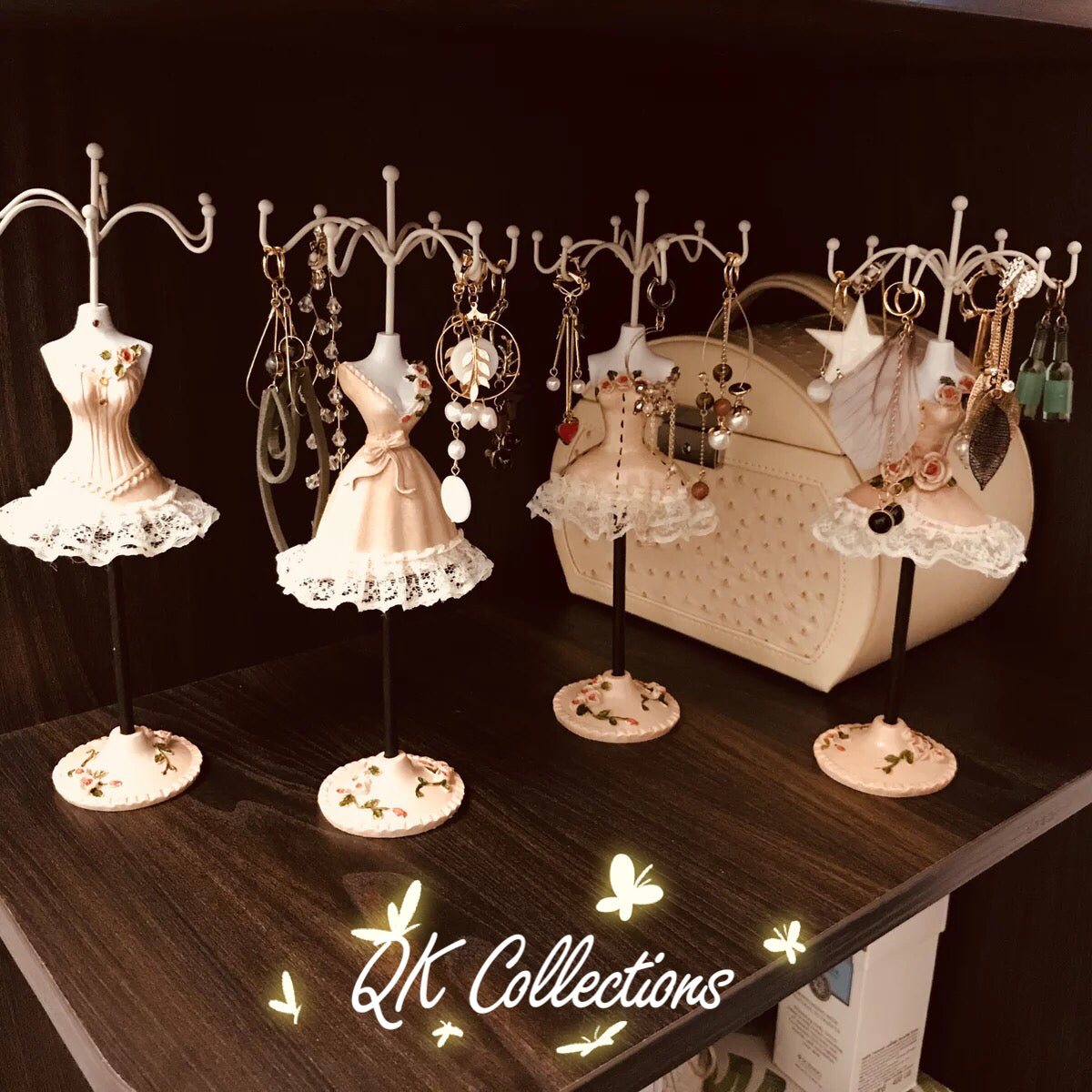 Princess Dress Jewellery Display Holder Mannequin Hanger Necklace Bracelet Ring Earrings Ornamental Stand Home Shop Party Decor-Princess W.