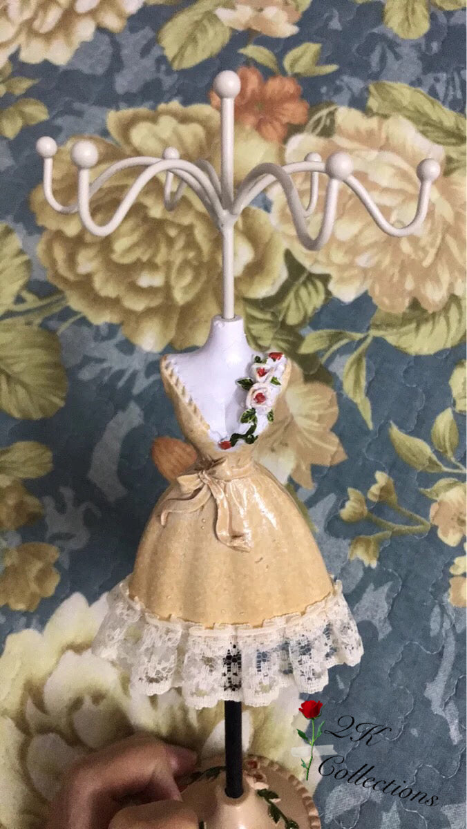 Princess Dress Jewellery Display Holder Mannequin Hanger Necklace Bracelet Ring Earrings Ornamental Stand Home Shop Party Decor-Princess W.