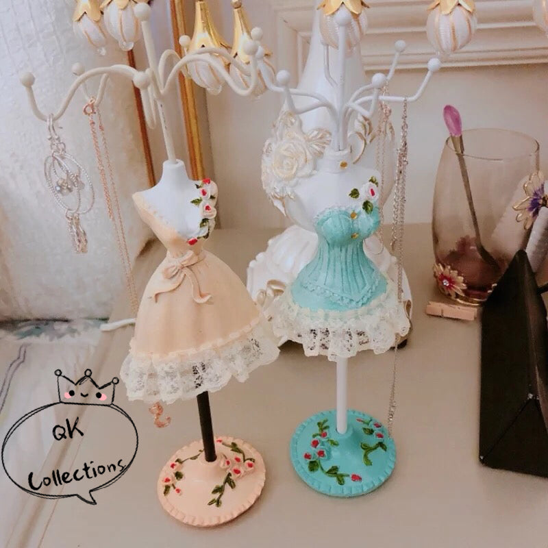 Princess Dress Jewellery Display Holder Mannequin Hanger Necklace Bracelet Ring Earrings Ornamental Stand Home Shop Party Decor-Princess W.