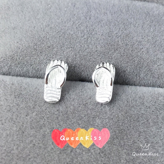 Sterling Silver 925 Stud Earrings Cute Flip Flops Shoe Stud Earrings Modern Studs Minimal Stud Earrings Gift for her