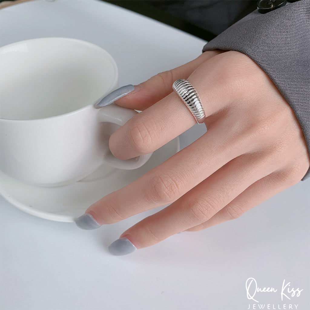 Modern Minimalist Adjustable Silver Ring