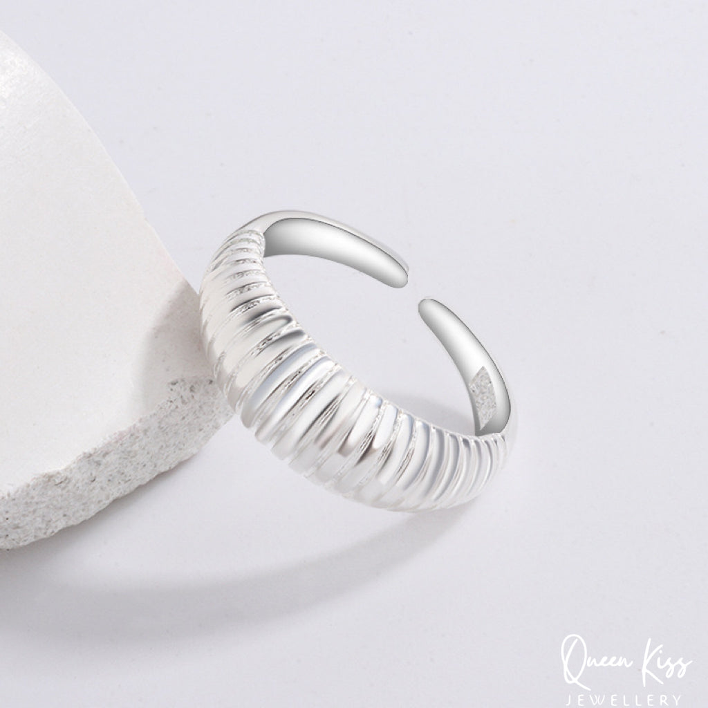 Modern Minimalist Adjustable Silver Ring