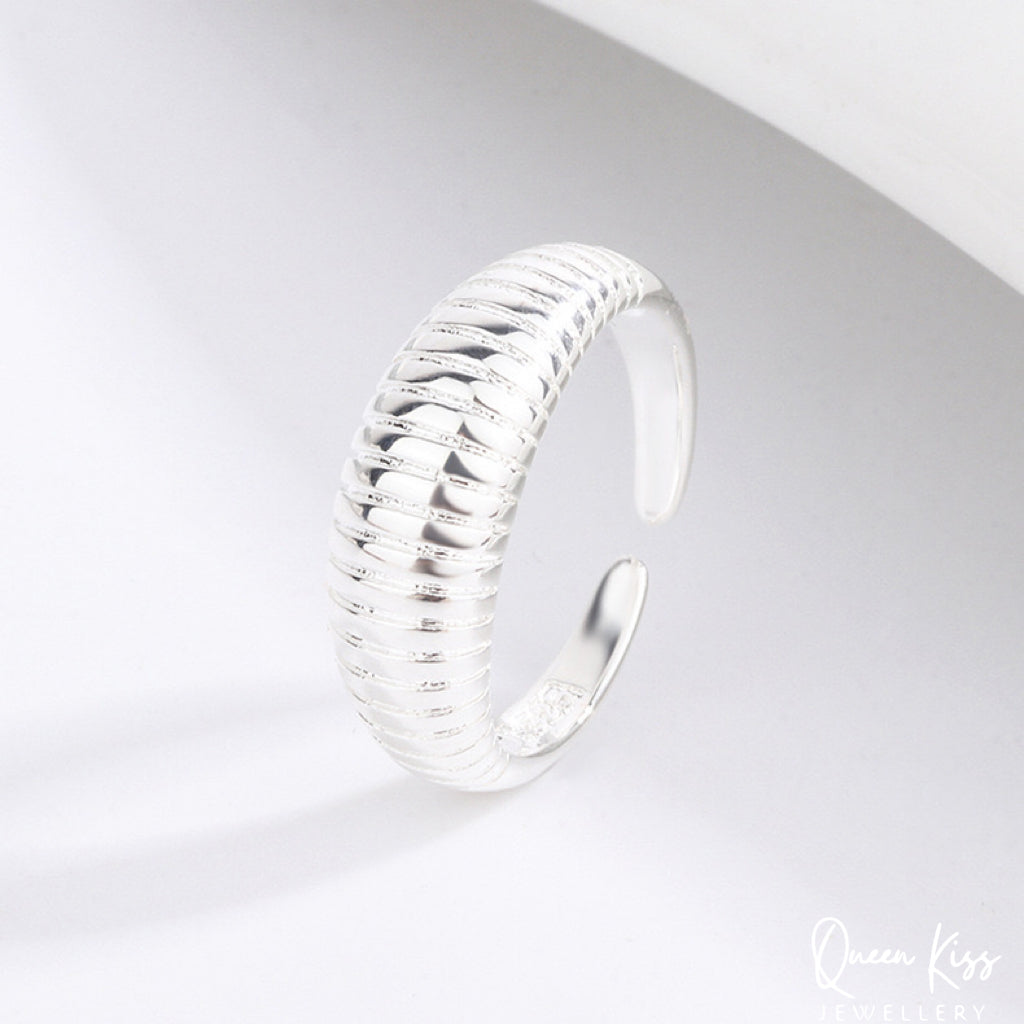 Modern Minimalist Adjustable Silver Ring