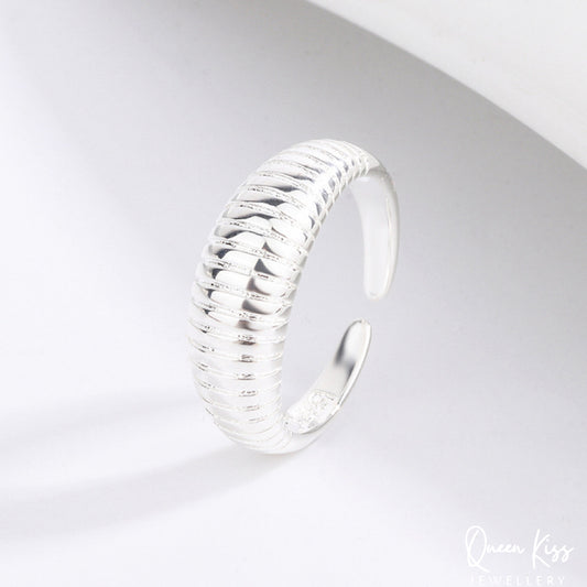 Modern Minimalist Adjustable Silver Ring