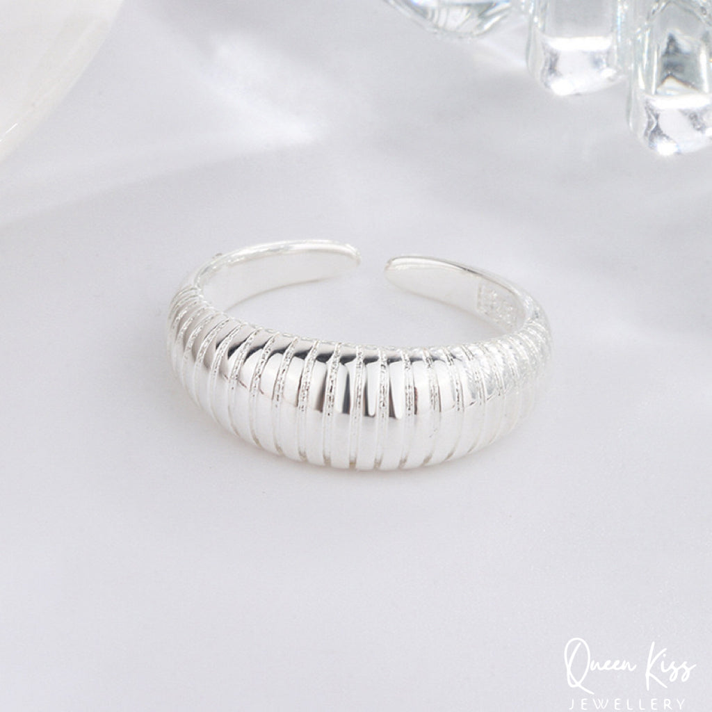 Modern Minimalist Adjustable Silver Ring