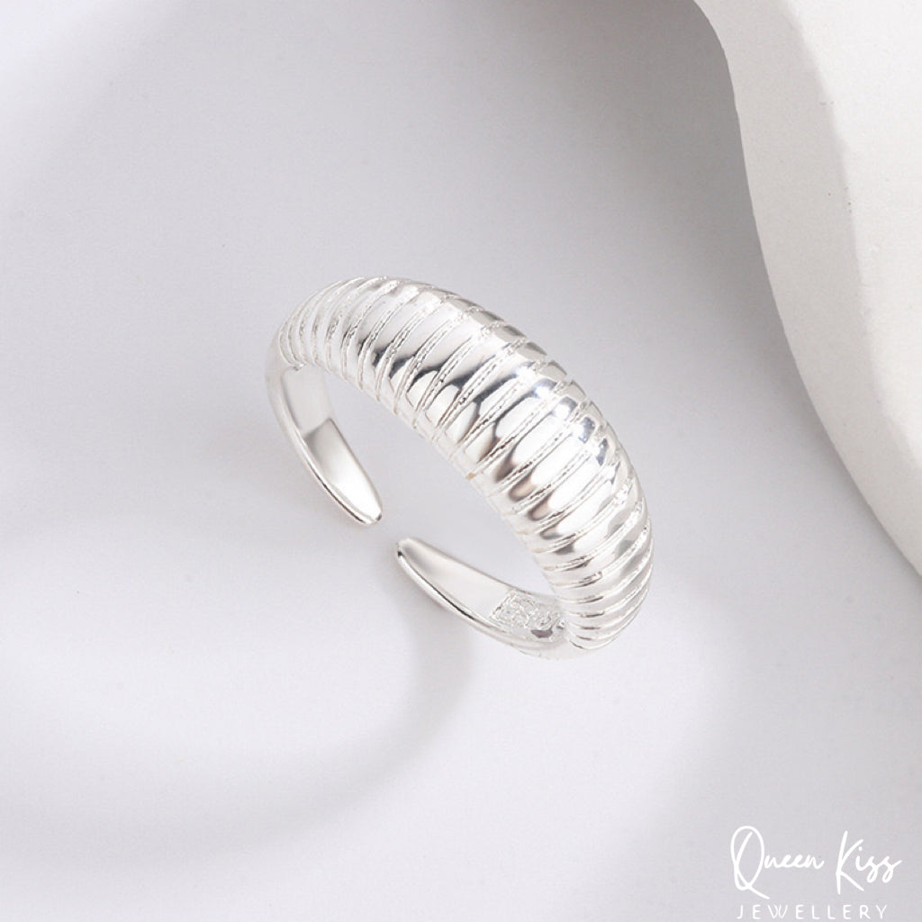 Modern Minimalist Adjustable Silver Ring