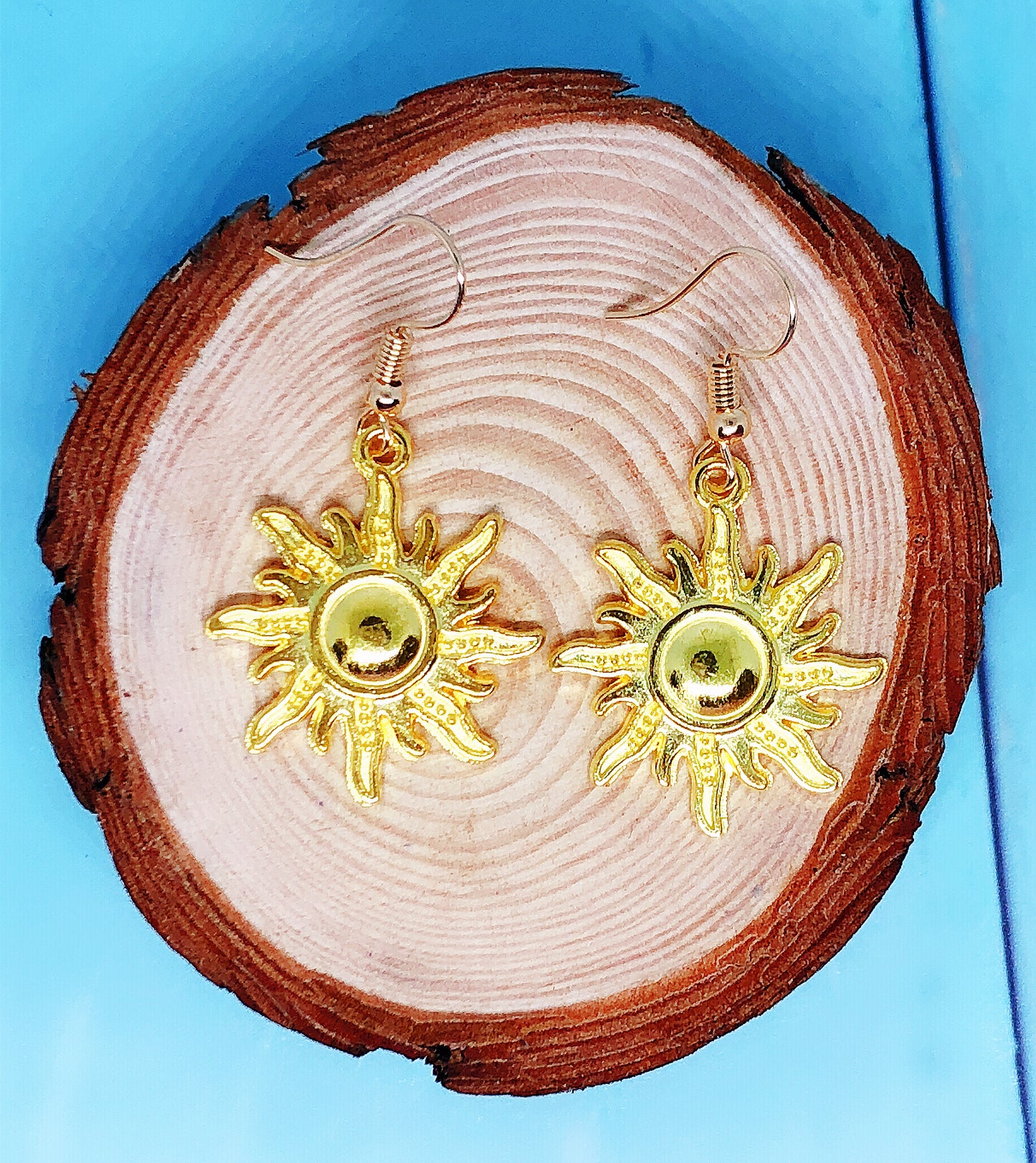 Sale!!! Cool Golden Sun Earrings -- Son of the Sun!!