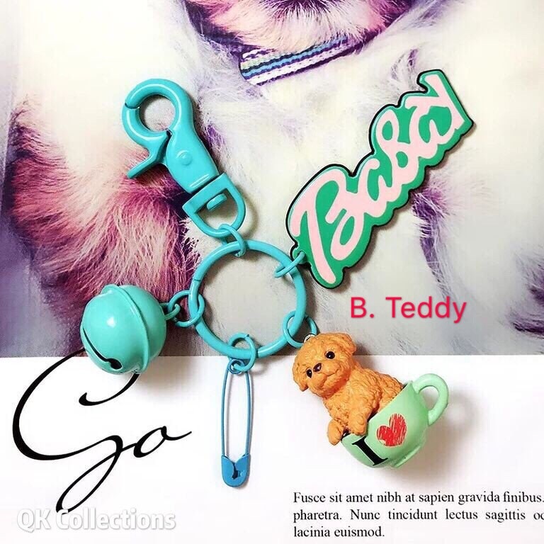 DIY Adorable Lovely Cute Dogs Pets Keyrings Key Chain Bag Tag Made to order -- I'm stuck on you!!