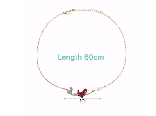 Mermaid Pearl Gold Necklace -- Daughter of the Sea!!