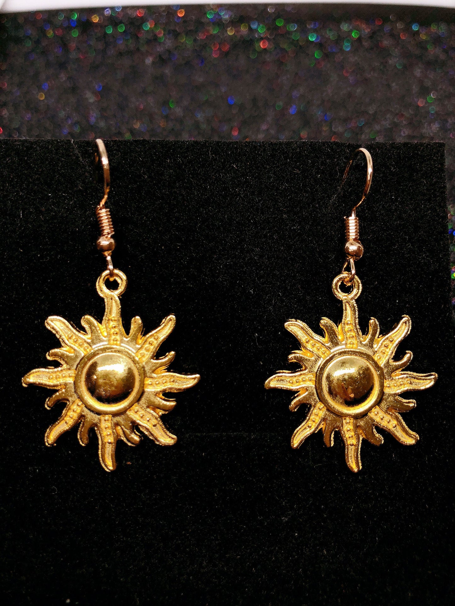 Sale!!! Cool Golden Sun Earrings -- Son of the Sun!!