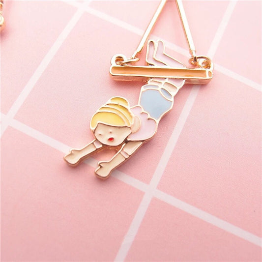 Swinging Kids Blue & Pink Earrings -- Forever Young!!