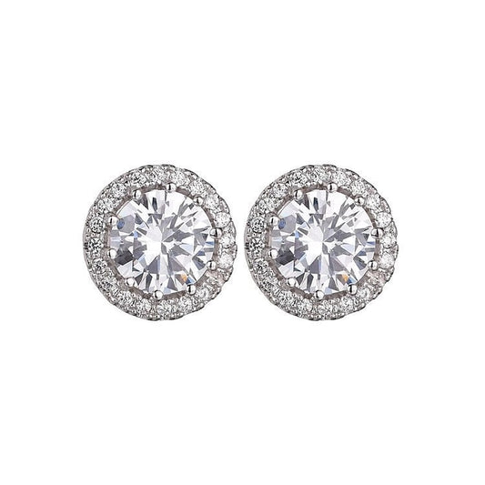 Dazzle Cubic Zirconic Zirconia Zircon Stud 925 Sterling Silver Crystal Clear Green Red Blue Earrings--Super Eyes!!