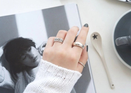 Vintage XXX Adjustable 925 Sterling Silver Plated Ring