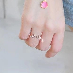 Gorgeous Angel Wings Adjustable Rosegold Plated Ring