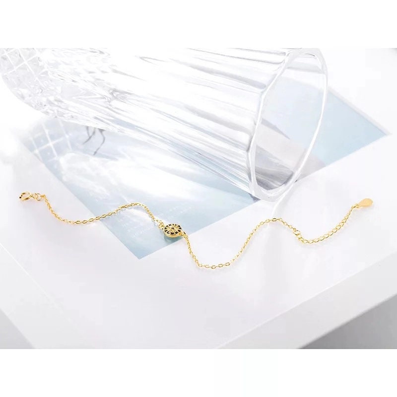 Gorgeous Evil's Eye Cubic Zircon Gold and Silver Bracelet -- Monster's Eyes!!