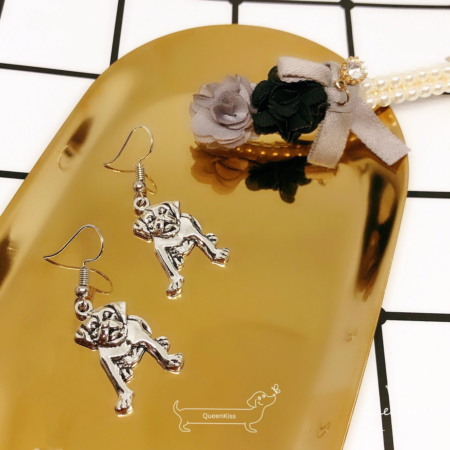 Sale!!!Cute Adorable Puppy Dog Earrings -- I will always love you!!