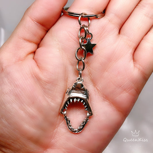 Cool 3D Big Movable Mouth Shark and Star Keyring Key Ring Keychain - Bite me!!