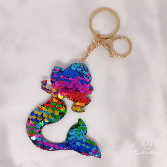 Sale!!! Gorgeous Colourful Sparkling Dazzling Shining Full Body of Lady Mermaid Keyring Key Ring Keychain - Little Lady Mermaid!!
