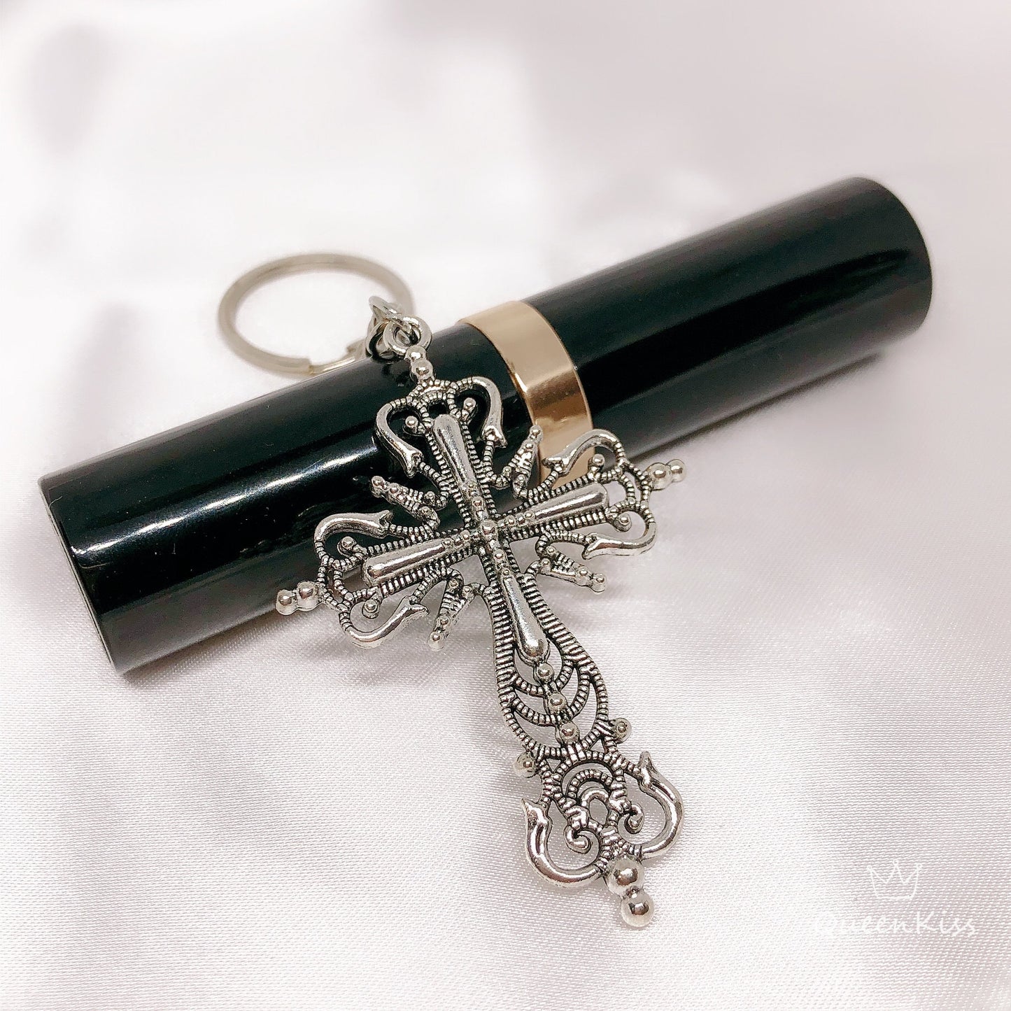 Gorgeous Cross Keyring Key Ring Keychain - All I want is Love!!