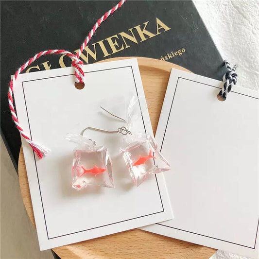 Adorable Little Fish Red and Yellow Light Earrings -- Journey to your heart!!