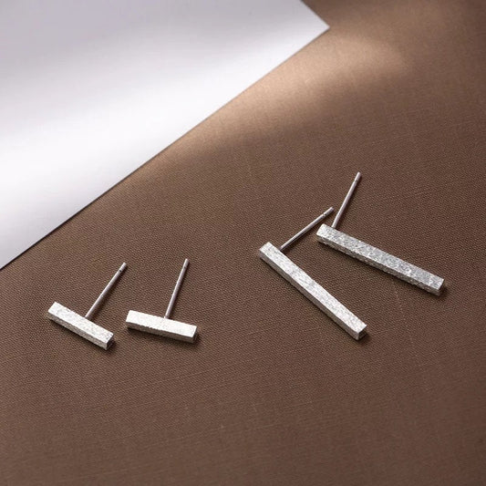 Sterling Silver 925 Bar Earrings,Stud Earrings,Small Stud Earrings,Modern Studs, Minimal Stud Earrings, Stick Earring gift for her