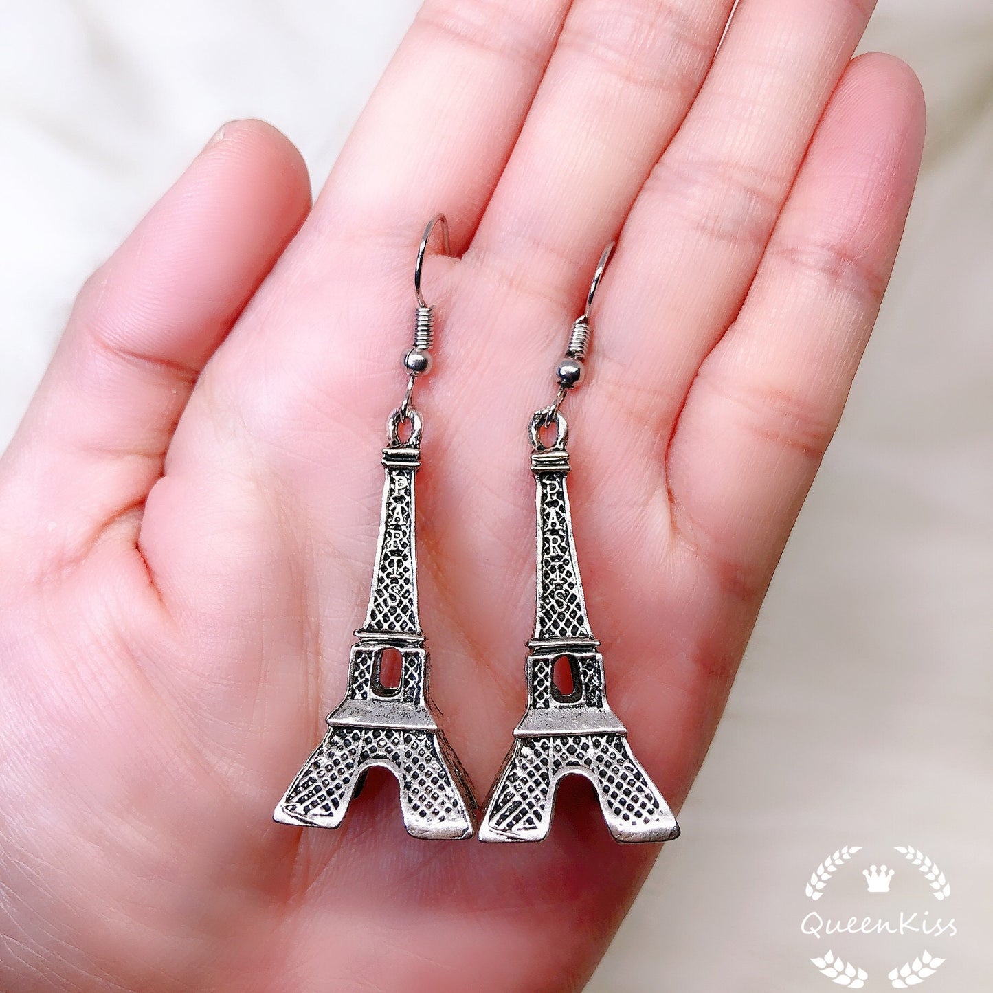 Mini 3D Cute Adorable Silver Eiffel Tower Earrings For Women Daughter Mother and Her - Best Friend Gift - Paris Paris!!!