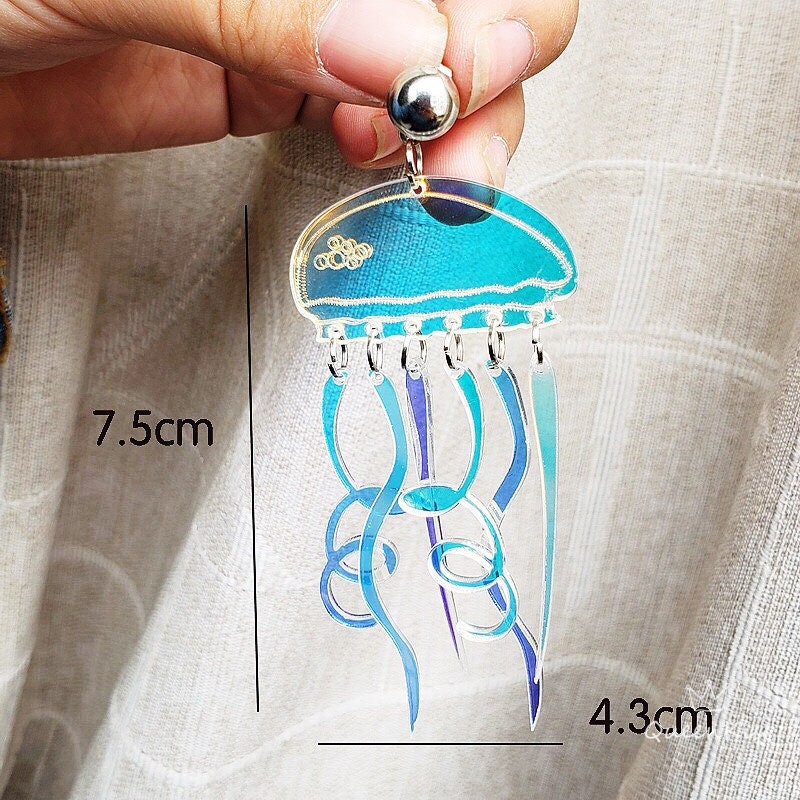 Cute Light Trendy Half Translucent Jellyfish Earrings - Naughty Baby!!