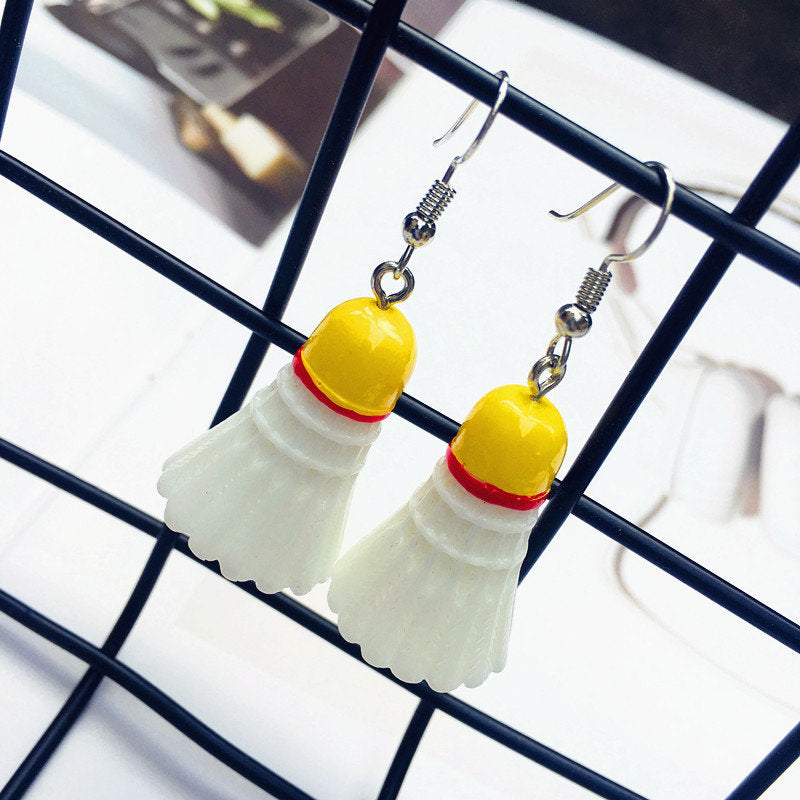 Super Sweet Cute Sport Badminton Basketball Football Acrylic earrings -- Let's Viva!!