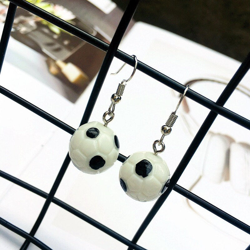Super Sweet Cute Sport Badminton Basketball Football Acrylic earrings -- Let's Viva!!