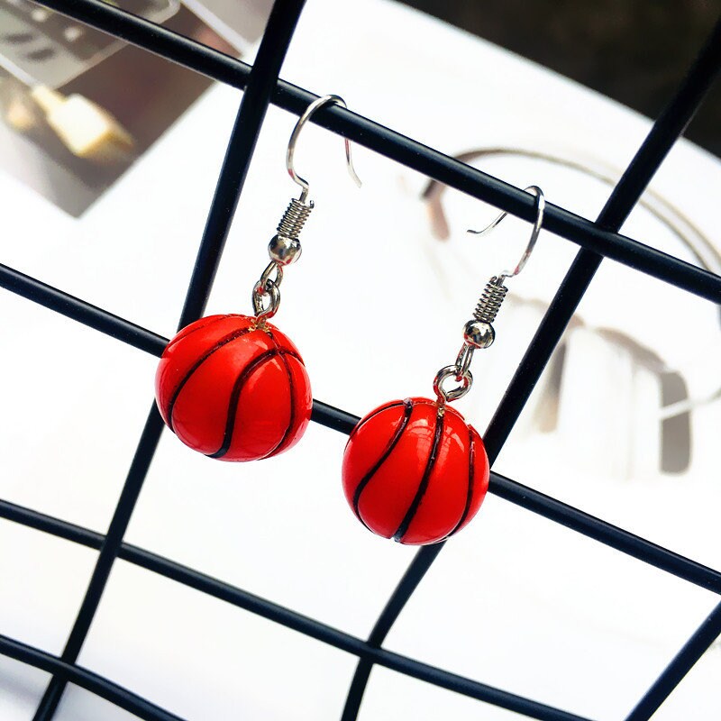 Super Sweet Cute Sport Badminton Basketball Football Acrylic earrings -- Let's Viva!!