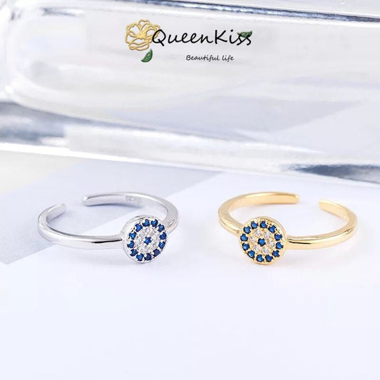 Gorgeous Evil's Eye  Adjustable Gold and Silver Ring -- Monster's Eyes