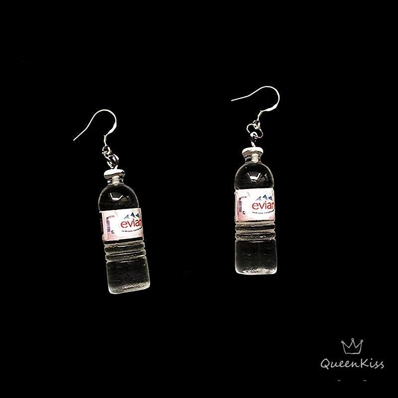 Popular Adorable Evian Water Popular Bottle Light Earrings -- Everywhere Matters!!