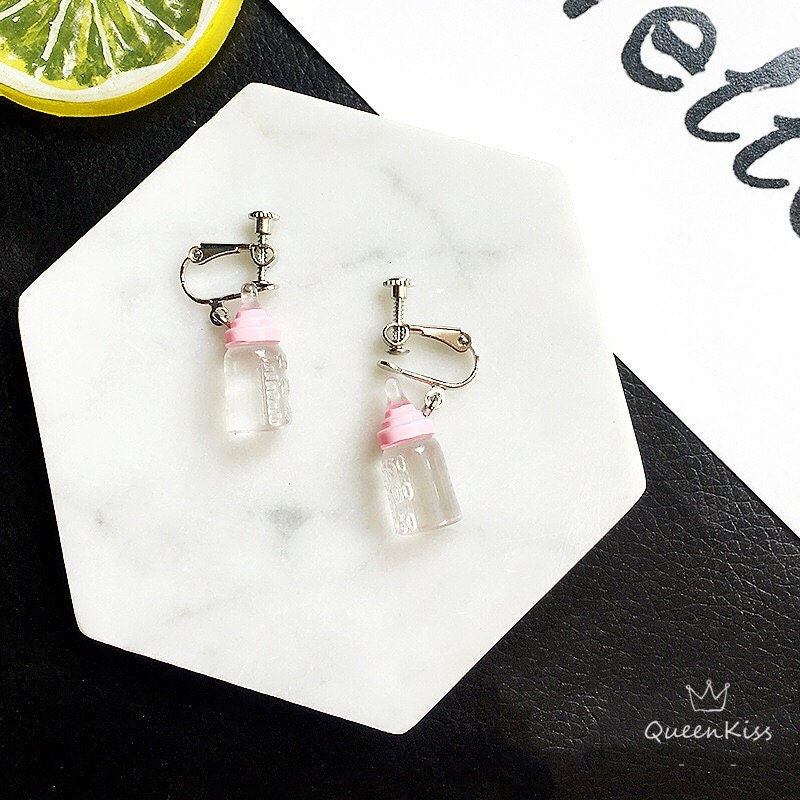 Super Sweet Cute Milk Bottle Baby earrings -- Cutest Things!!