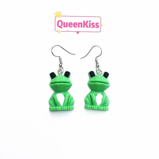 Super Sweet Cute Adorable Light Green Frog Green Dinosaur Pink Rabit Bunny Black and White Panda Blue Horse Earrings -- Zooey!!