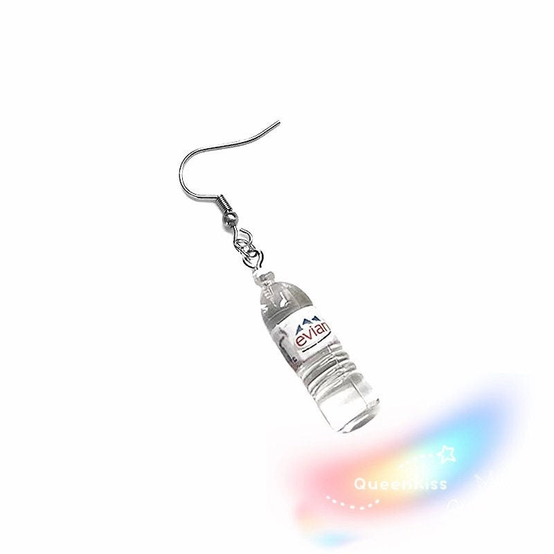 Popular Adorable Evian Water Popular Bottle Light Earrings -- Everywhere Matters!!