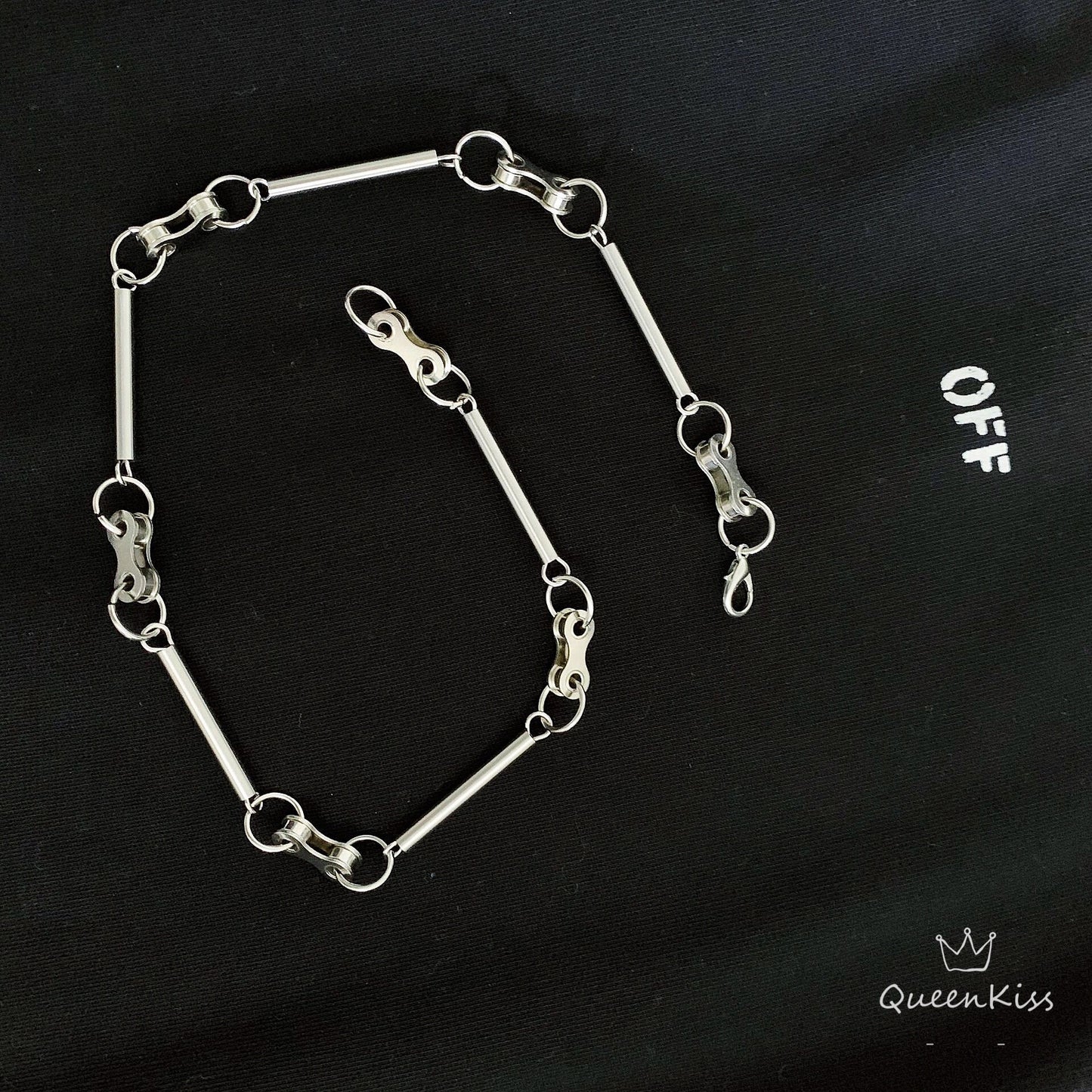Funky Punk Stainless Steel Cool Circle Chains Silver Necklace -- Don't Lie to me!!