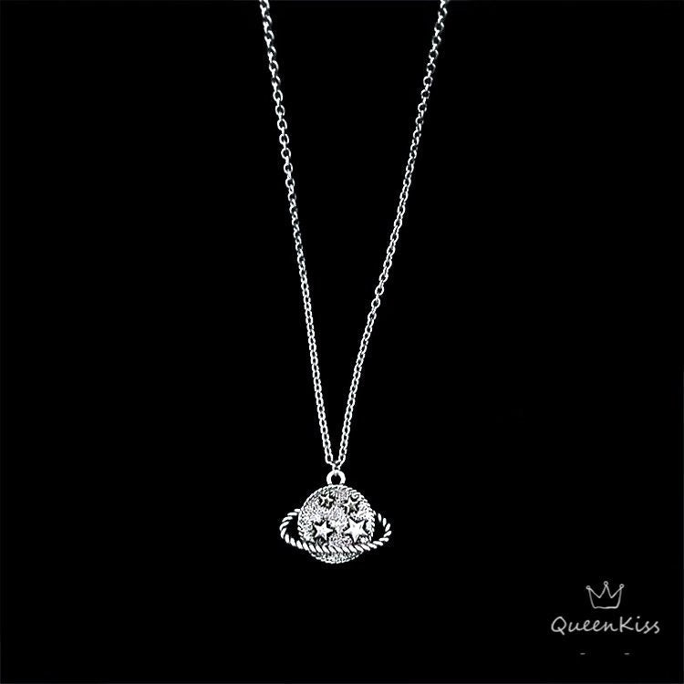 Funky Punk Stainless Steel Cool Cute Adorable Star Universe Silver Necklace -- Gravity Fighter!!