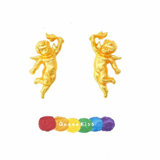 Cute Adorable Gold Angle Stud Earrings Cute Angle Stud Earrings Modern Studs Minimal Stud Earrings Gift for her