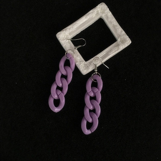 New Design Light Colorful Rainbow Chain Funny Quiky Earrings -- Skrrrrrr Me!