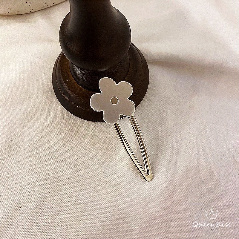 Stainless Steel Flower Floral Hair Clip for Kid Baby Girl Woman -- Tell Floral I X Her