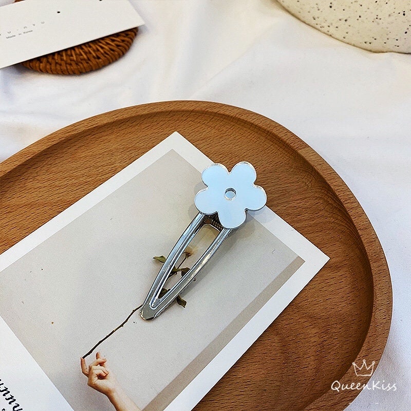 Stainless Steel Flower Floral Hair Clip for Kid Baby Girl Woman -- Tell Floral I X Her