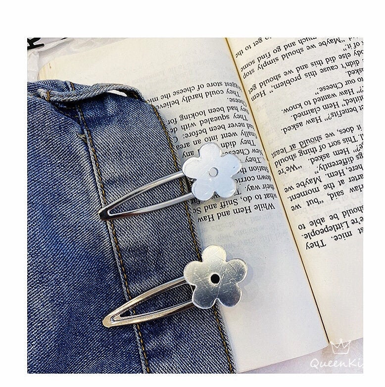 Stainless Steel Flower Floral Hair Clip for Kid Baby Girl Woman -- Tell Floral I X Her